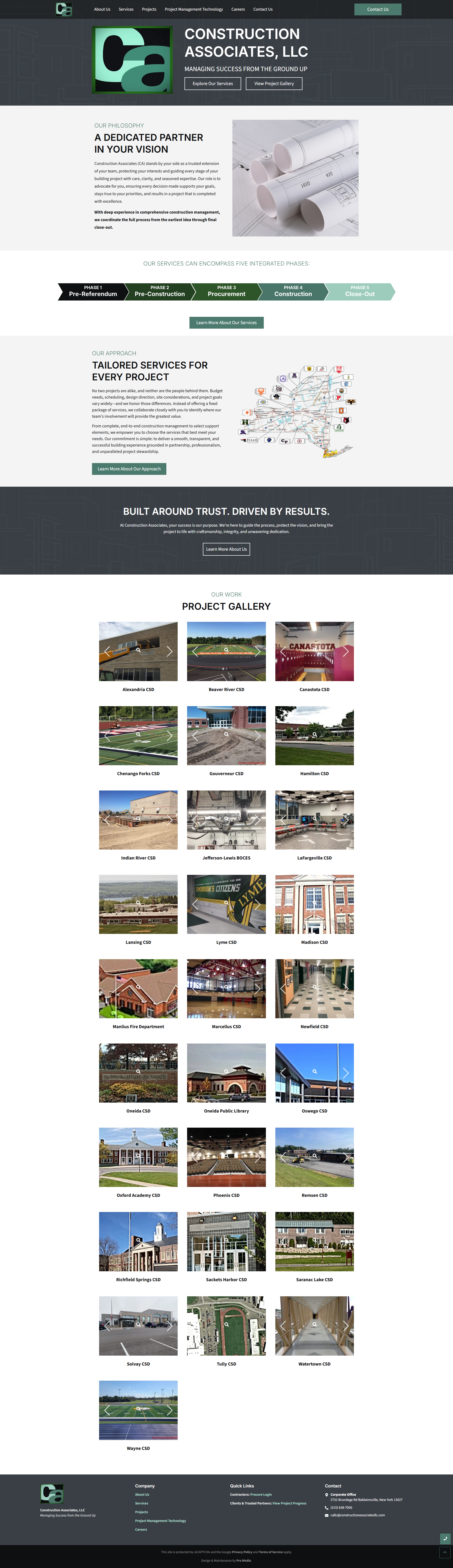 Construction Associates website preview