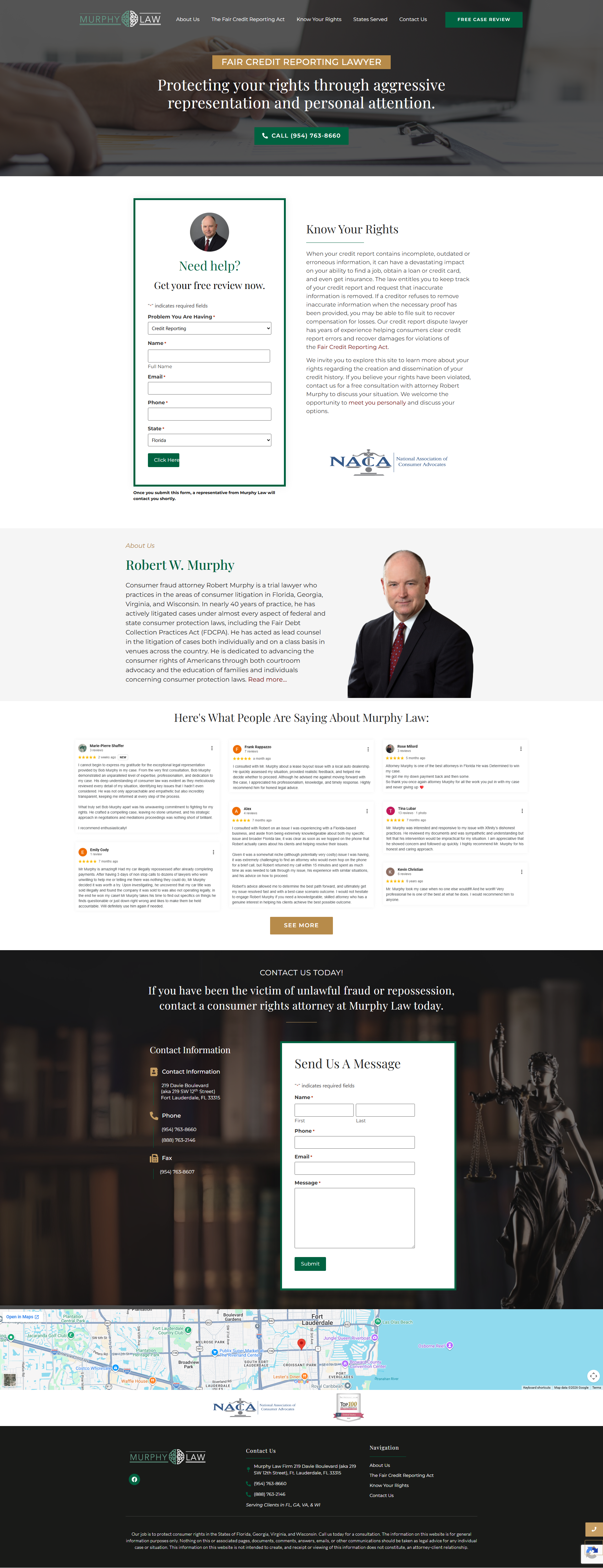 Fair Credit Reporting Attorney website preview