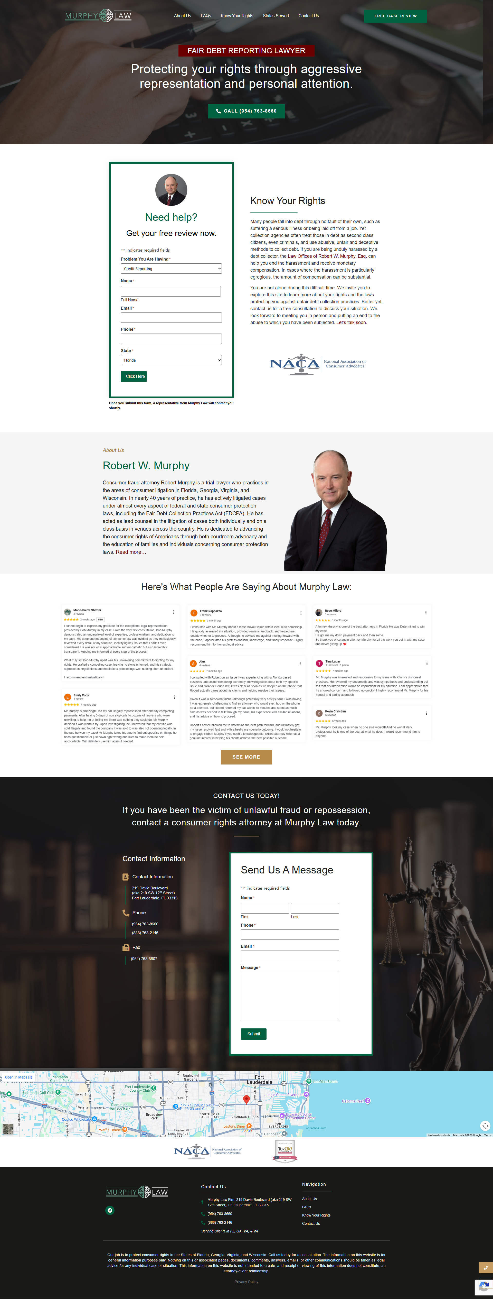 Fair Debt Reporting Attorney website preview