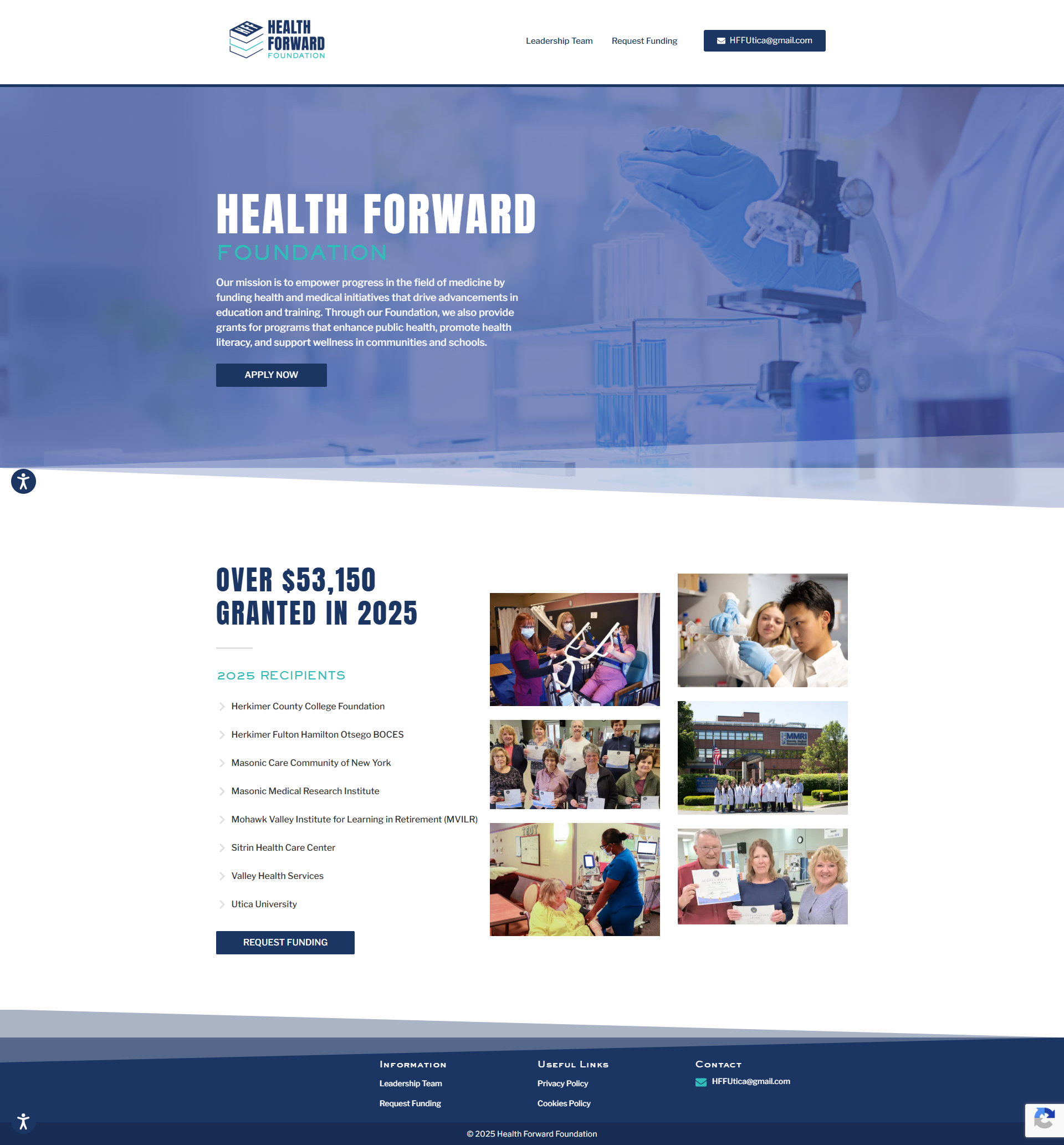 Health Forward website preview
